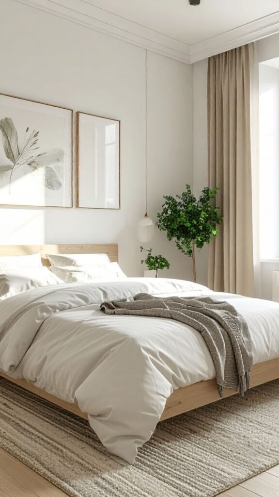 Luxury 300 thread count organic cotton sateen duvet cover in warm greige by Double Stitch with natural shell button closures.