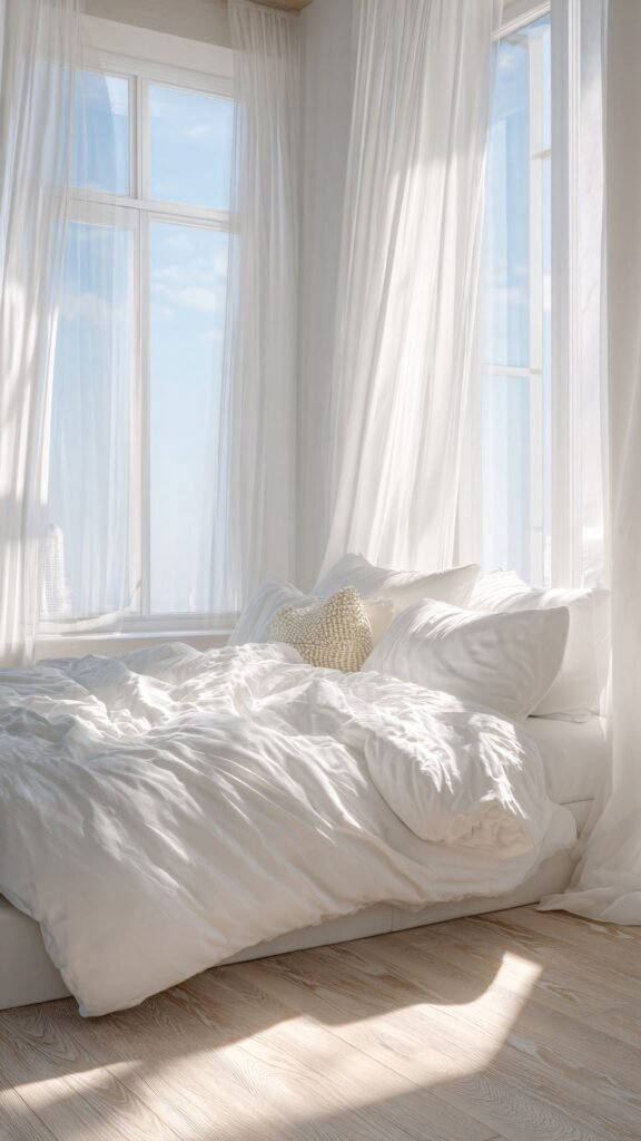 Utopia Bedding white brushed microfiber duvet cover set, wrinkle-resistant and soft for a clean hotel-style bed.