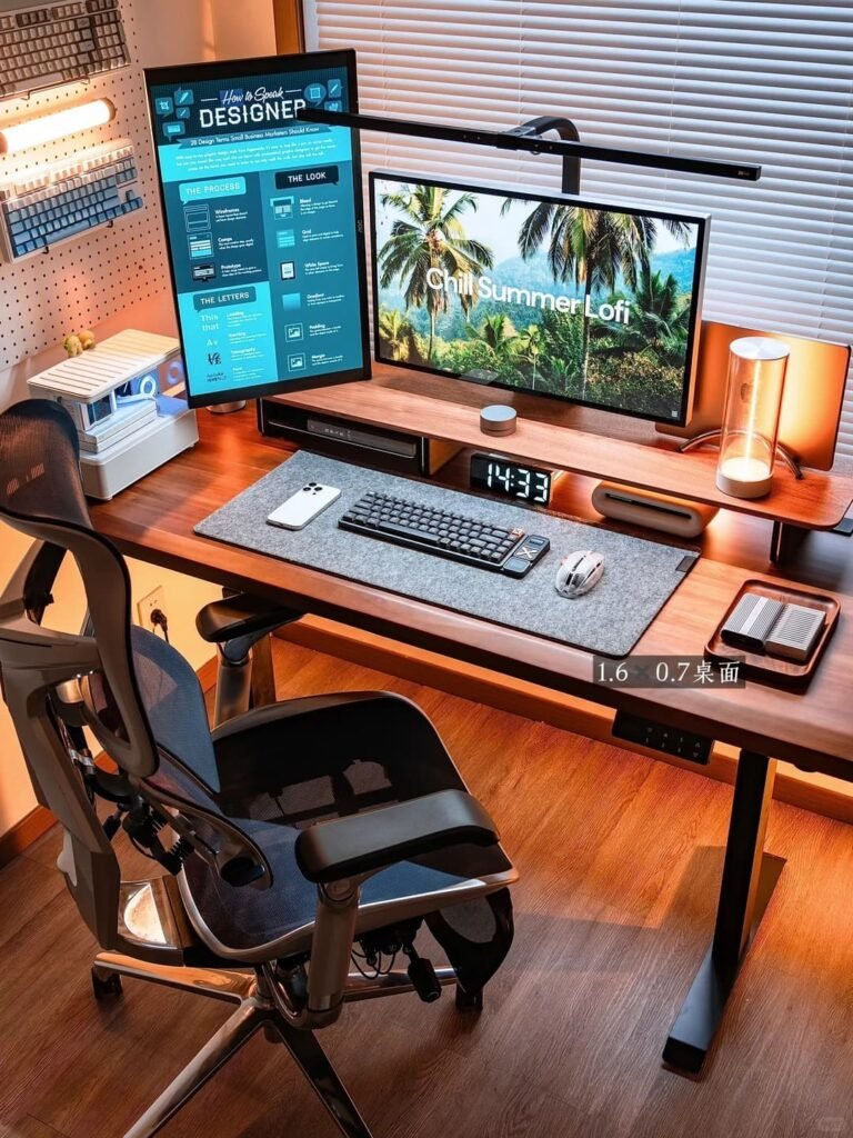 Bright home workspace positioned toward a window with natural light for an inspiring workspace.
