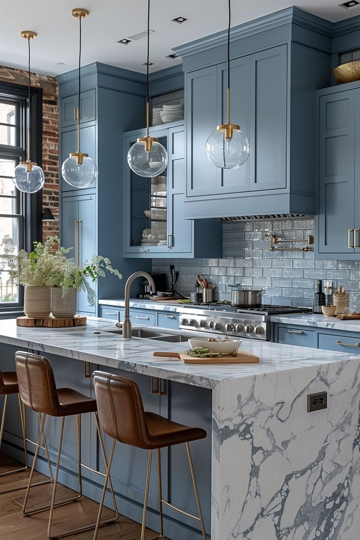 19 Elevated Blue Kitchen Cabinets Ideas for a Timeless, Designer Look